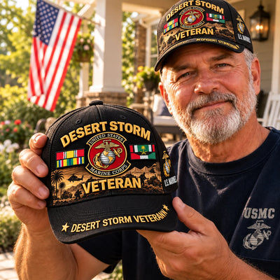 Veteran Cap Desert Storm Tribute Adjustable Curved Brim