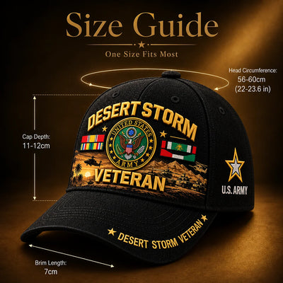 Veteran Cap Desert Storm Tribute Adjustable Curved Brim
