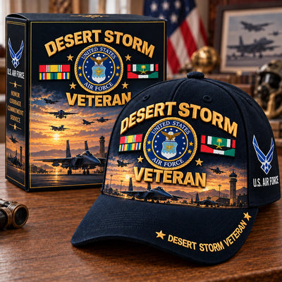 Veteran Cap Desert Storm Tribute Adjustable Curved Brim