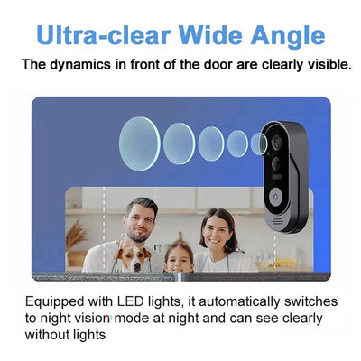 Video Doorbell Wireless HD Night Vision & Two-Way Audio