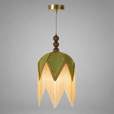Vintage Cloth Shade Pendant Light