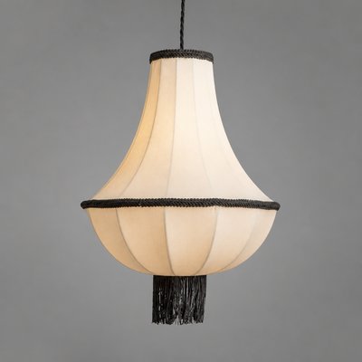 Vintage Fabric Iron Frame Pendant Light