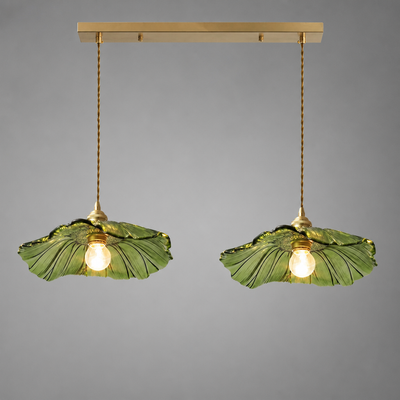 Vintage Glass Flower Shade Pendant Light