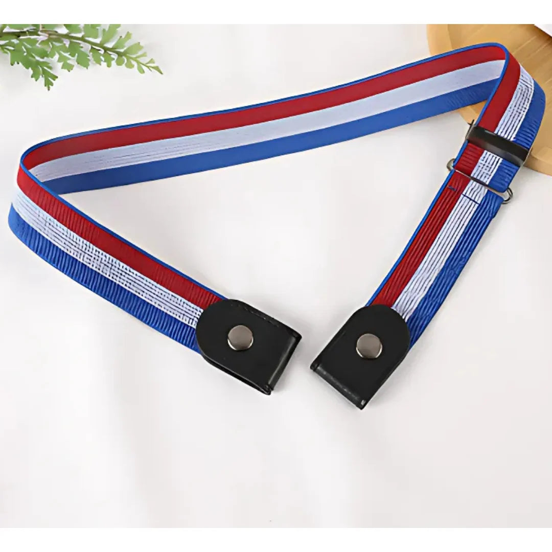 Waist Belt Buckle-Free Adjustable Elastic Set Of Two