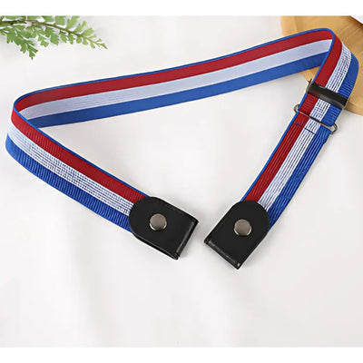 Waist Belt Buckle-Free Adjustable Elastic Set Of Two