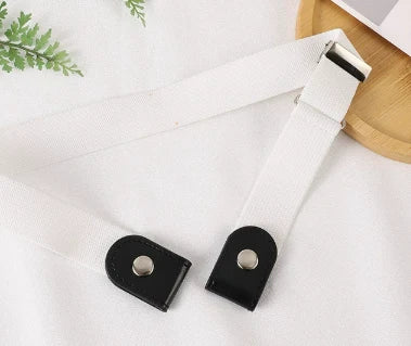 Waist Belt Buckle-Free Adjustable Elastic Set Of Two