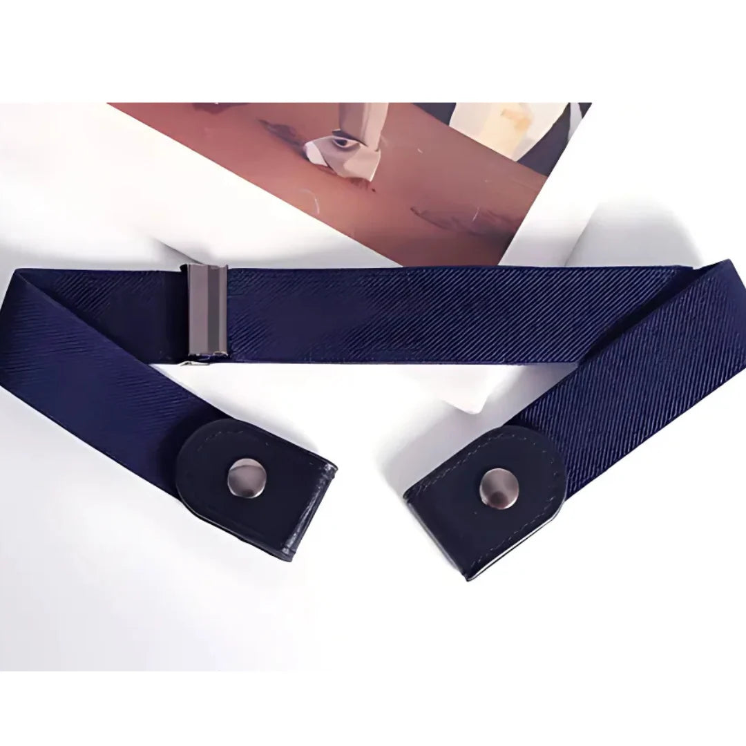 Waist Belt Buckle-Free Adjustable Elastic Set Of Two