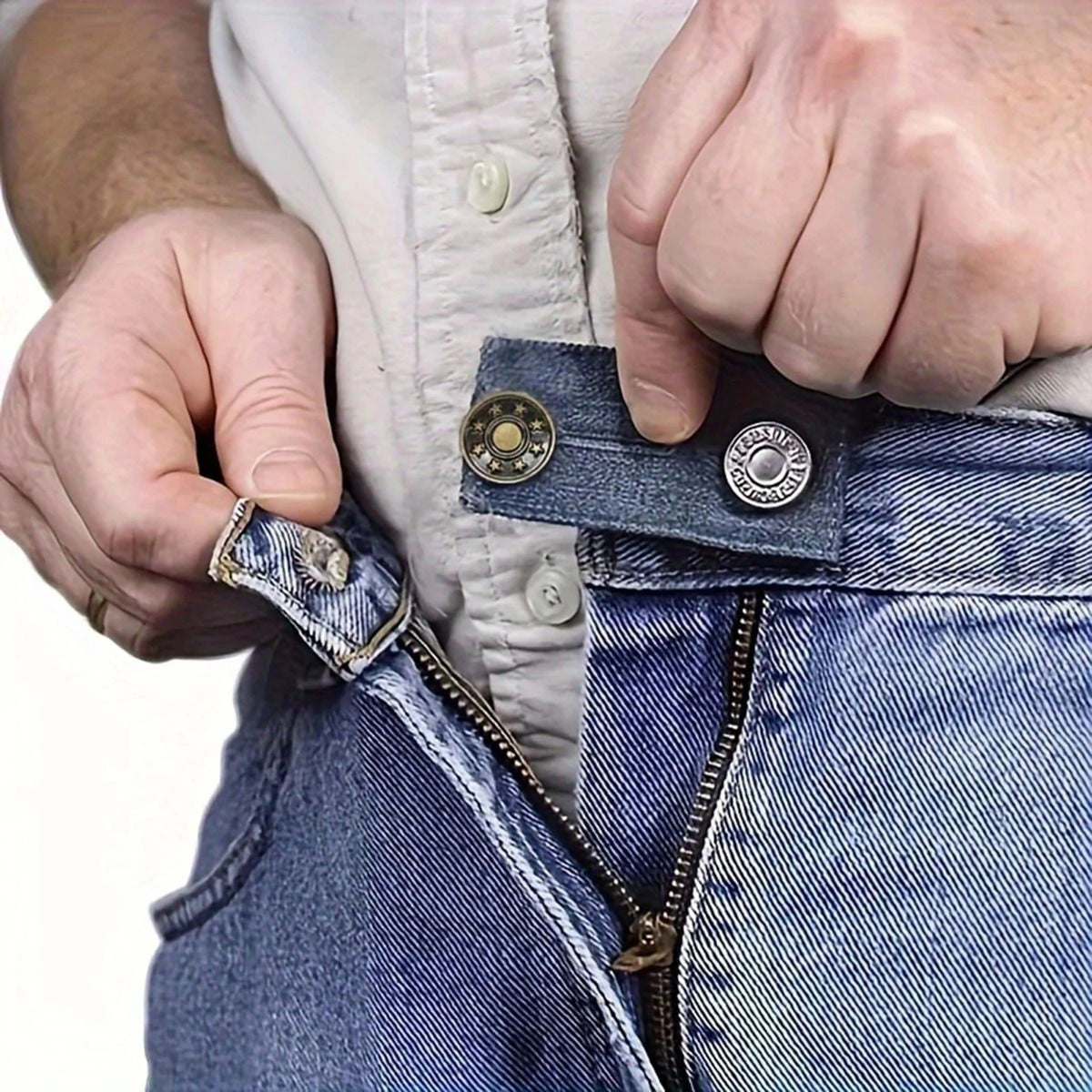 Waistband Extender Elastic Loop & Metal Button