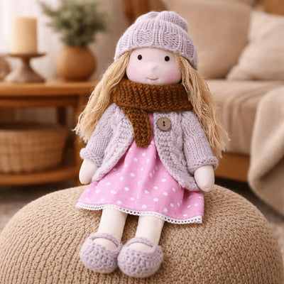 Waldorf Doll 100% Cotton Plush Body Handcrafted 11 Inch