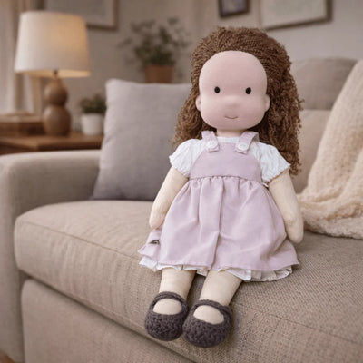 Waldorf Doll 100% Cotton Plush Body Handcrafted 11 Inch