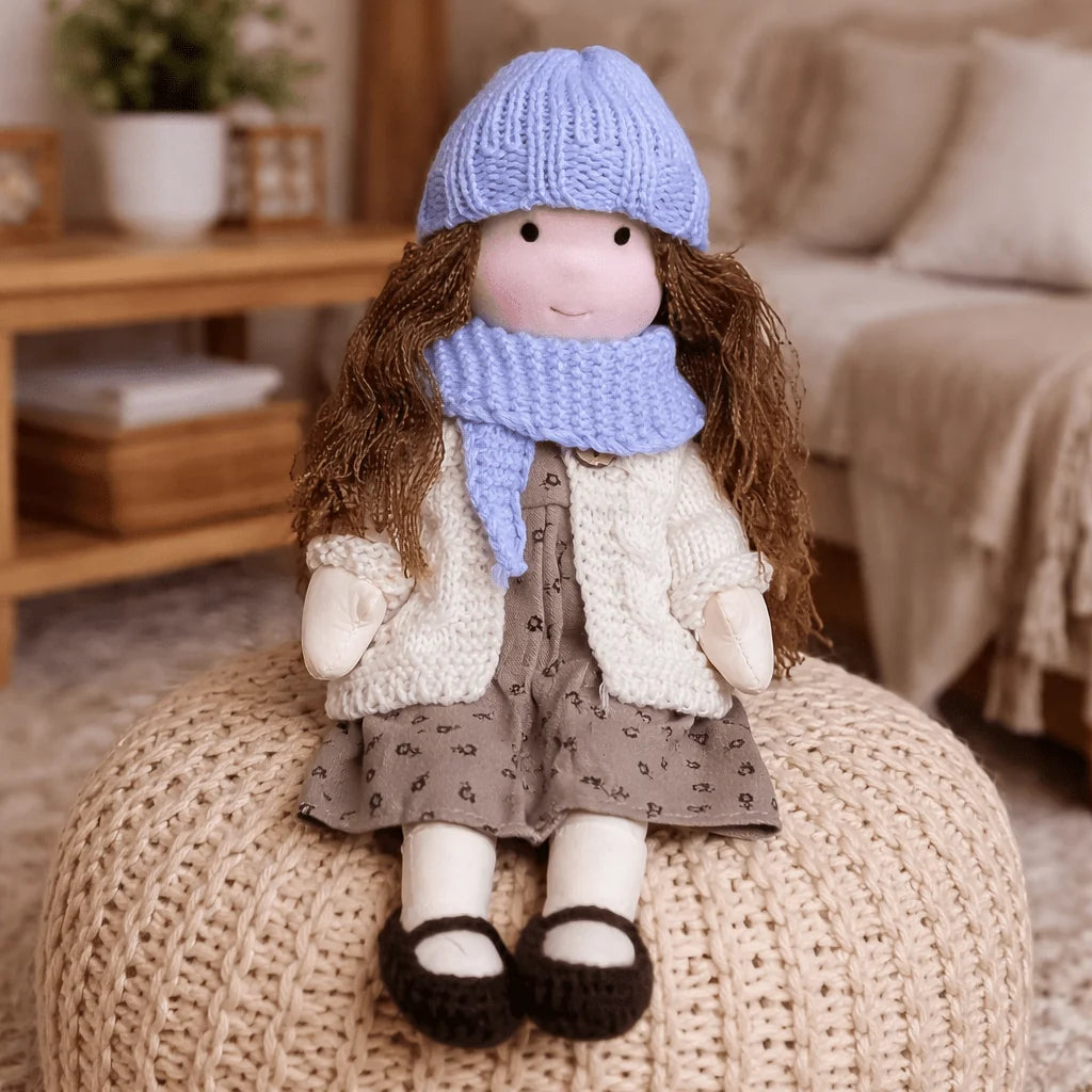 Waldorf Doll 100% Cotton Plush Body Handcrafted 11 Inch