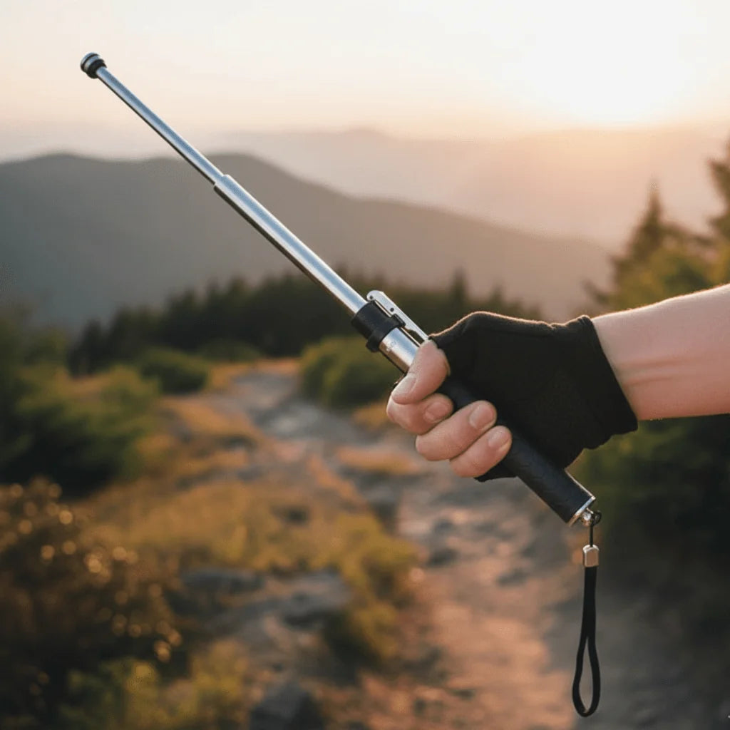 Walking Stick Automatic Folding Anti-Slip Grip