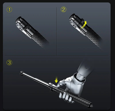Walking Stick Automatic Folding Anti-Slip Grip