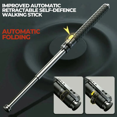 Walking Stick Automatic Folding Anti-Slip Grip