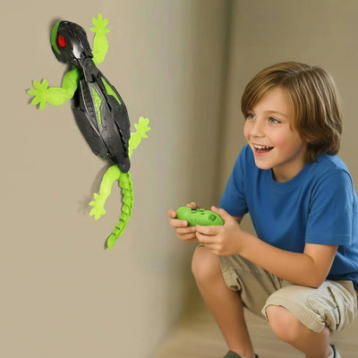 Wall-Climbing Lizard Toy Silicone Legs LED Eyes USB Rechargeable