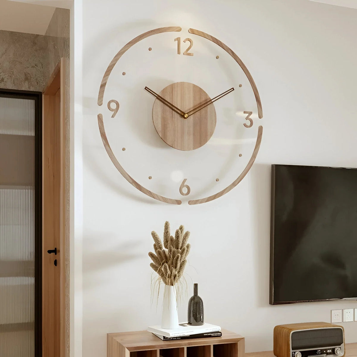 Wall Clock Transparent Dial & Silent Quartz