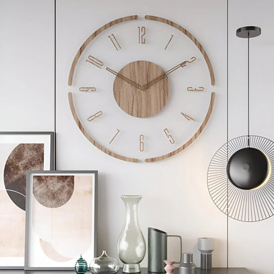 Wall Clock Transparent Dial & Silent Quartz