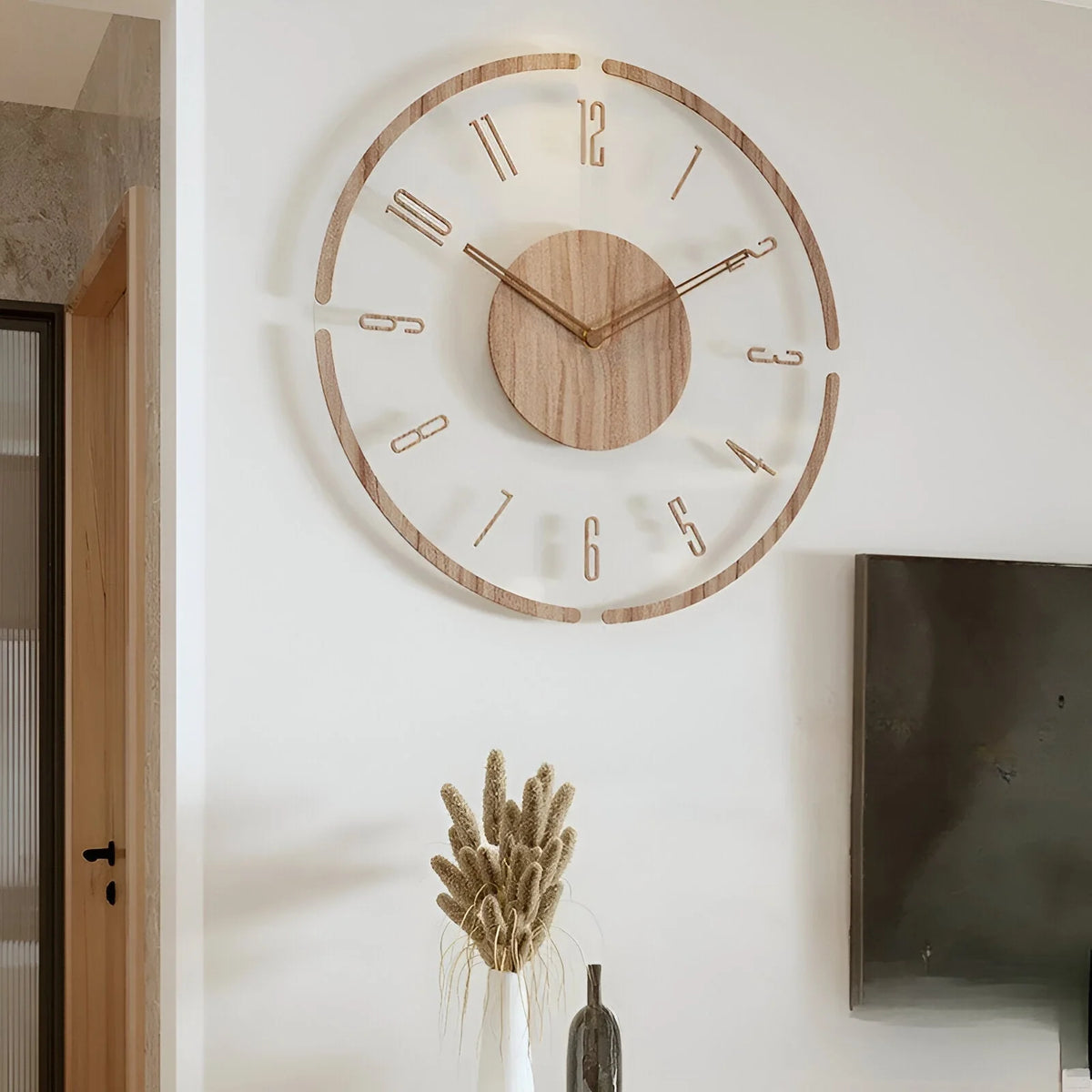 Wall Clock Transparent Dial & Silent Quartz