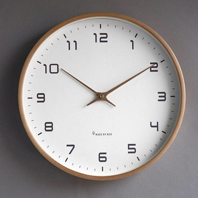 Wall Clock Wooden Silent Quartz Two Sizes