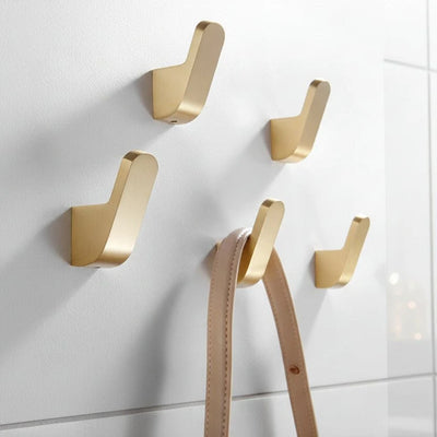Wall Hook Brass Gold Finish Space-Saving Design