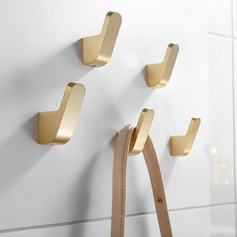 Wall Hook Brass Gold Finish Space-Saving Design