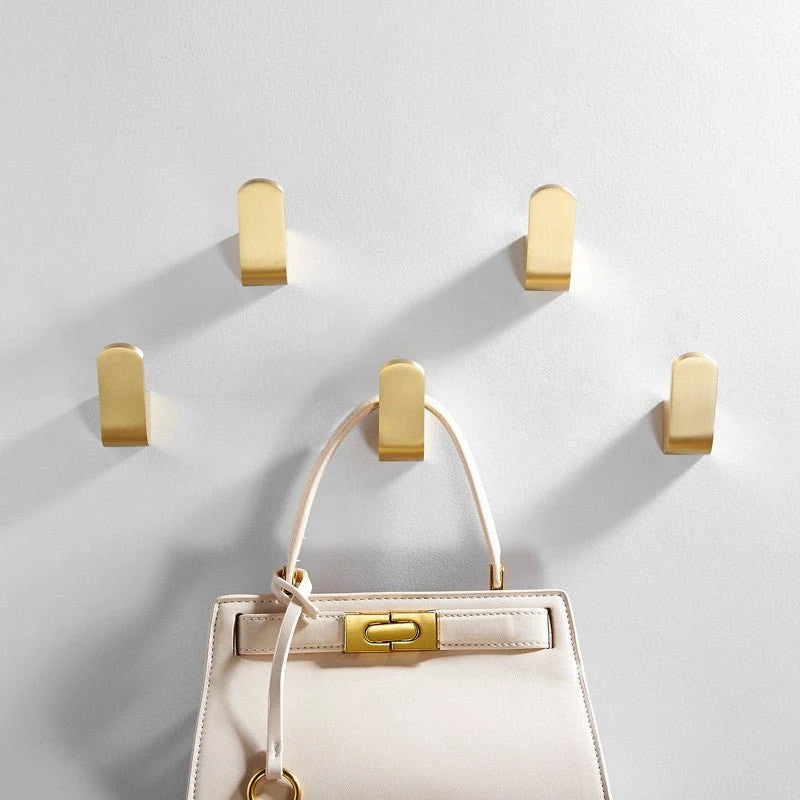 Wall Hook Brass Gold Finish Space-Saving Design