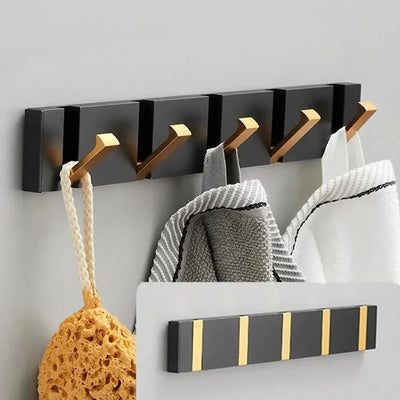 Wall Hook Foldable Aerospace Aluminum Adhesive & Screw Mount