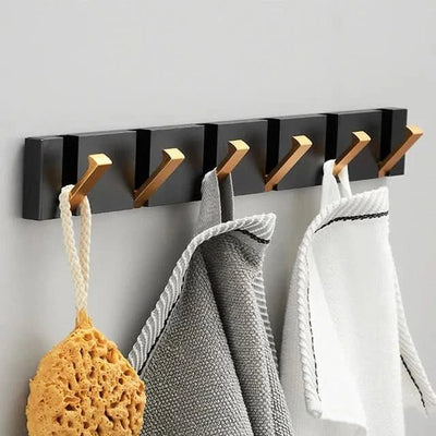 Wall Hook Foldable Aerospace Aluminum Adhesive & Screw Mount