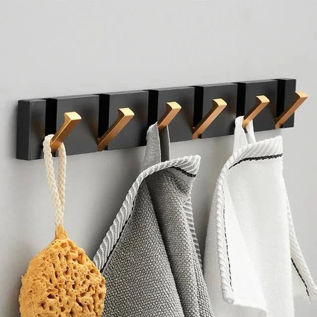 Wall Hook Foldable Aerospace Aluminum Adhesive & Screw Mount