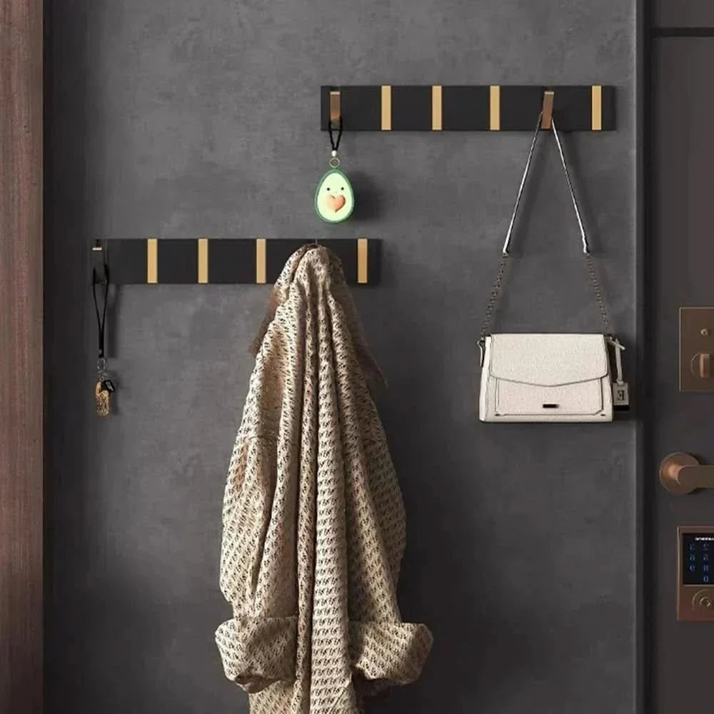 Wall Hook Rail Foldable Space-Saving Aluminum