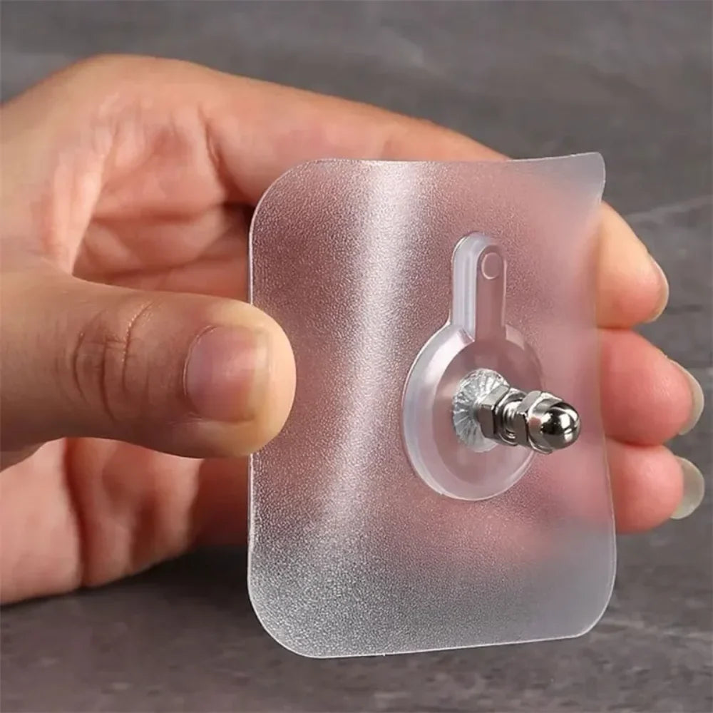 Wall Hook Transparent Self-Adhesive Holds 11 Lbs