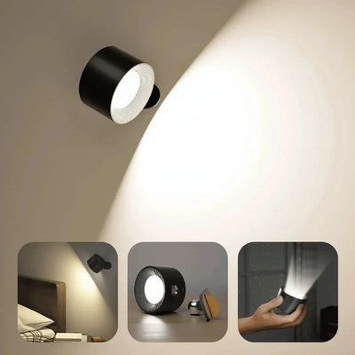 Wall Lamp Wireless Rechargeable 360° Rotatable No Drill Mount