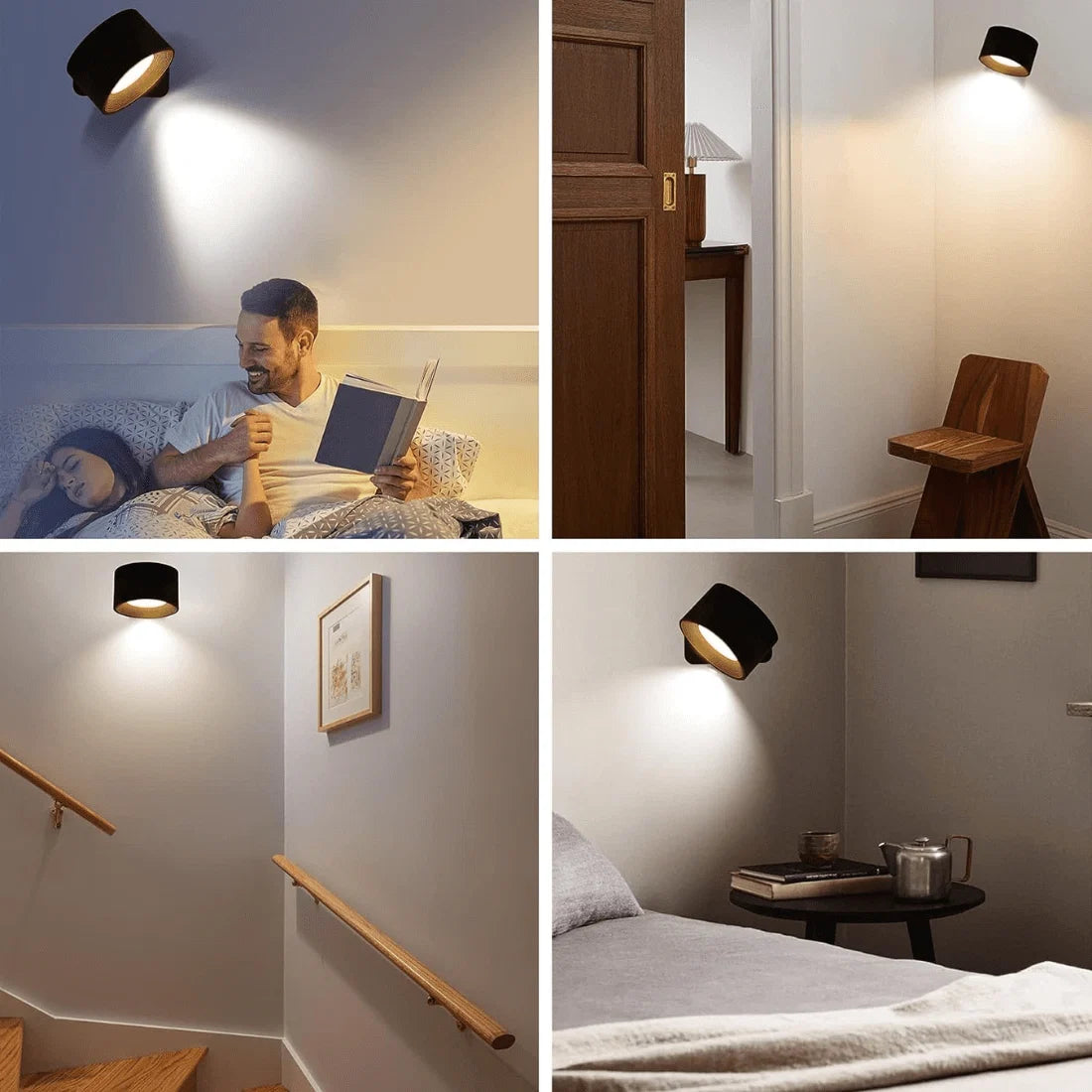 Wall Light 360° Cordless Rechargeable Waterproof