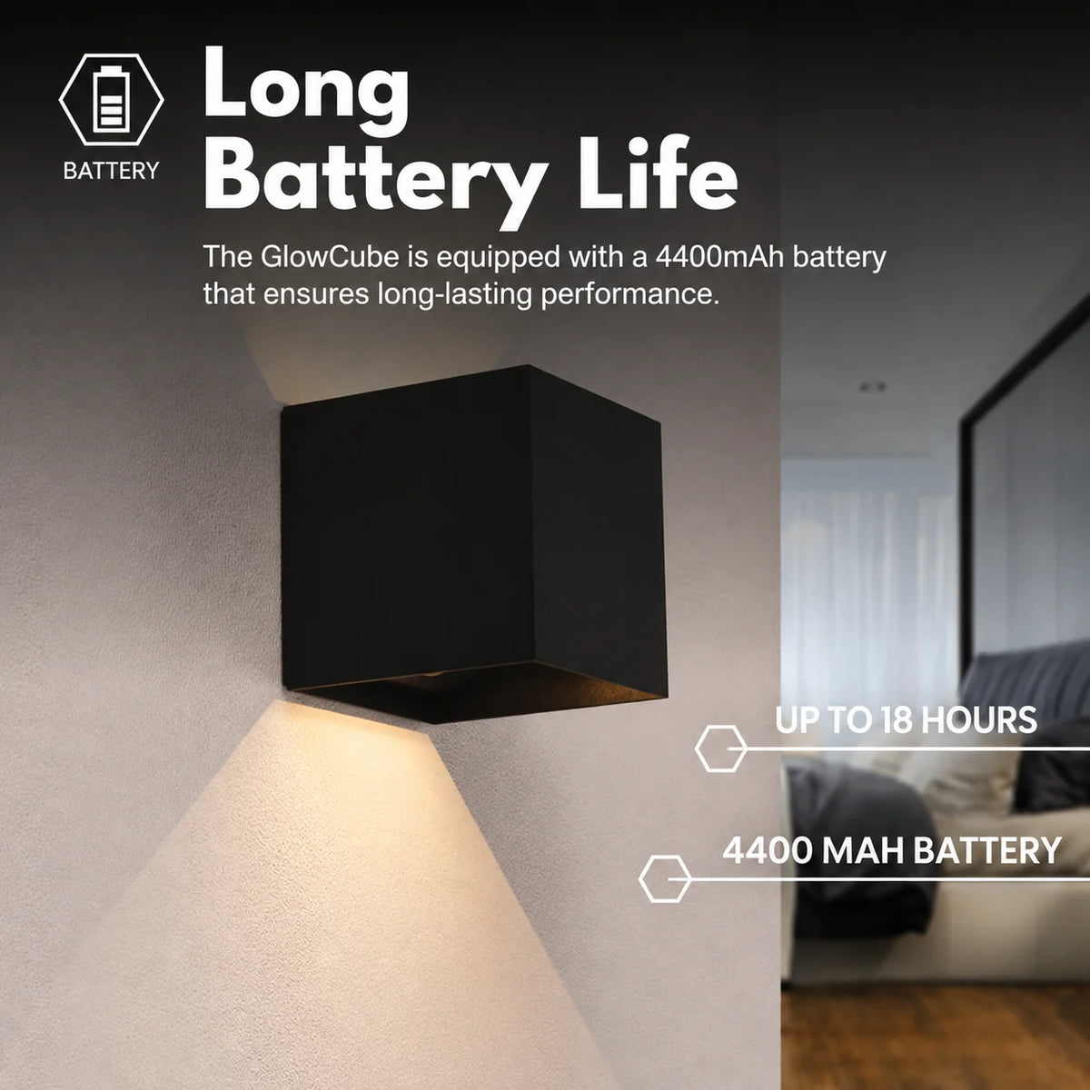 Wall Light Motion Sensor Up & Down Rechargeable