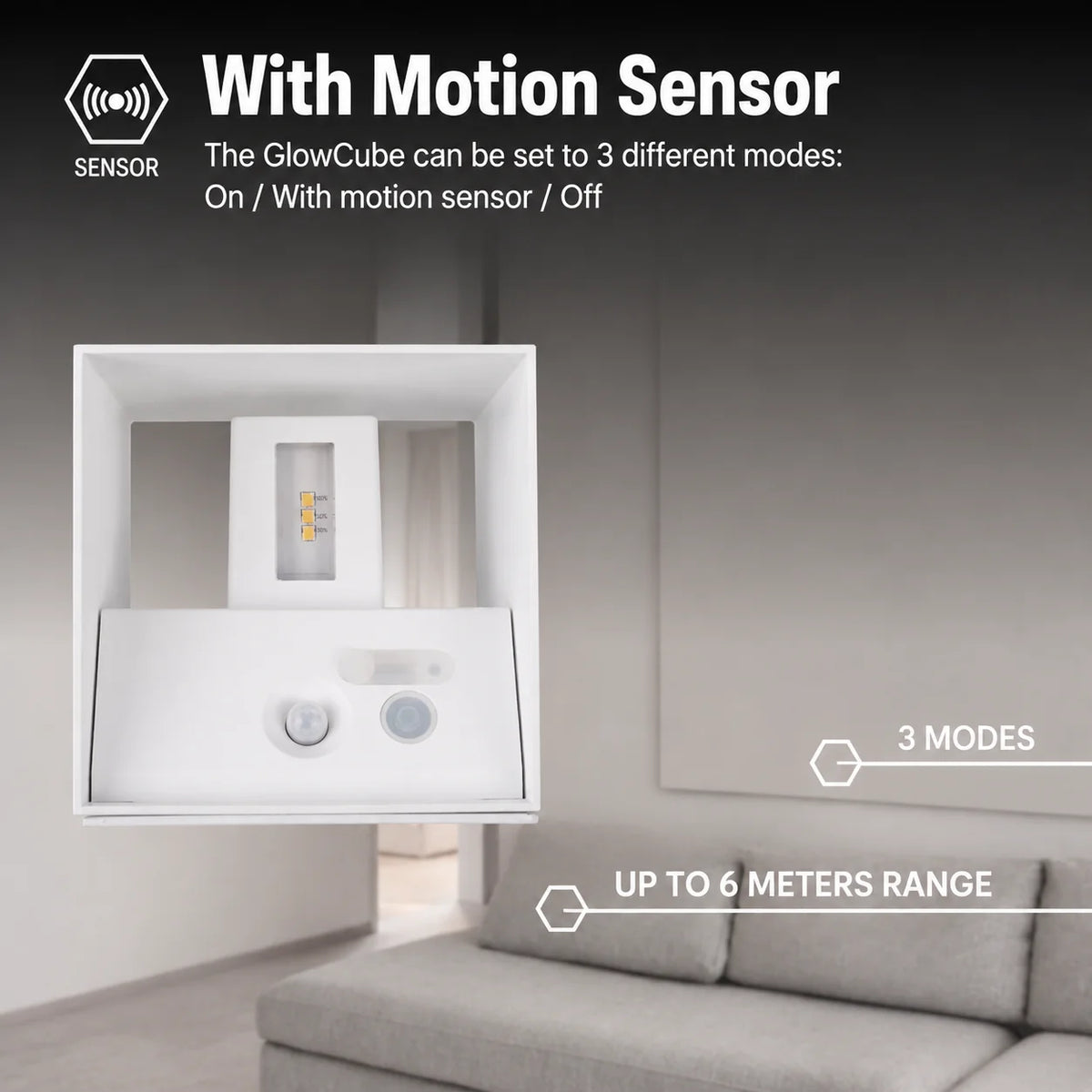 Wall Light Motion Sensor Up & Down Rechargeable