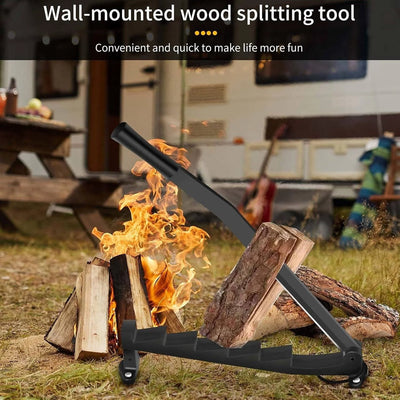 Wall-Mount Firewood Splitter High-Carbon Steel Multi-Blade