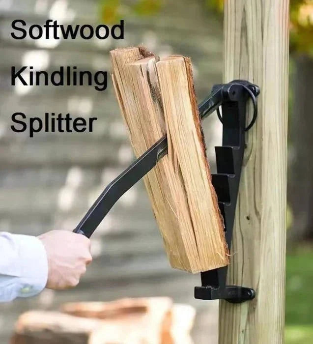 Wall-Mount Firewood Splitter High-Carbon Steel Multi-Blade