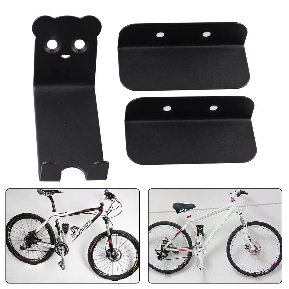 Wall-Mounted Bike Rack Coated Steel Space-Saving 150 lb Capacity