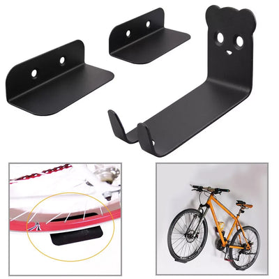 Wall-Mounted Bike Rack Coated Steel Space-Saving 150 lb Capacity