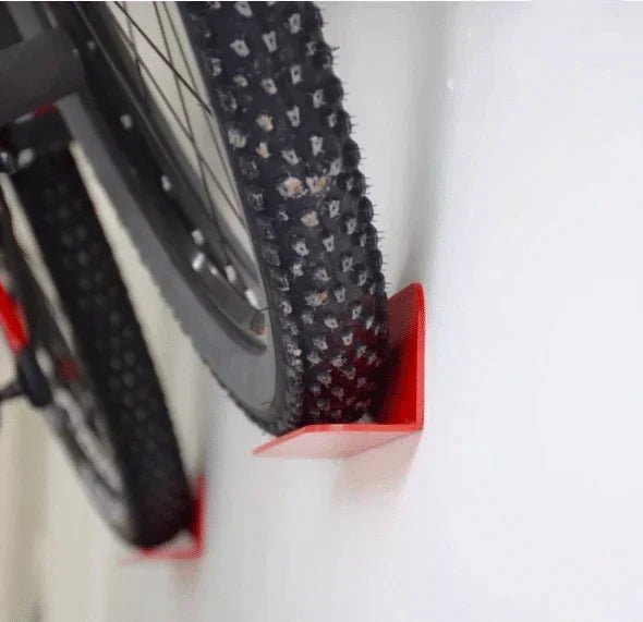 Wall-Mounted Bike Rack Coated Steel Space-Saving 150 lb Capacity