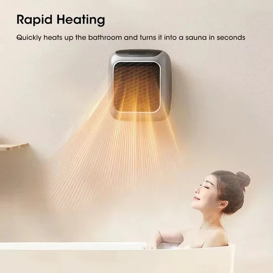 Wall-Mounted Ceramic Heater Rapid Warm-Up Remote & Timer