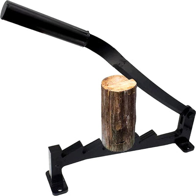 Wall-Mounted Log Splitter Lever-Action Carbon Steel Space-Saving
