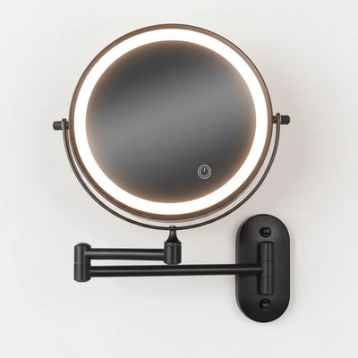Wall-Mounted Magnifying Mirror LED Stepless Light USB Rechargeable