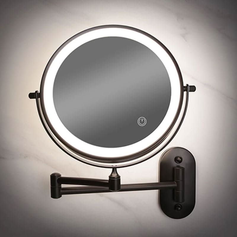 Wall-Mounted Magnifying Mirror LED Stepless Light USB Rechargeable