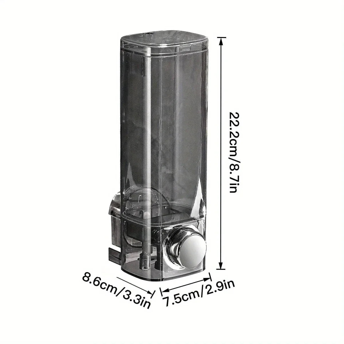 Wall-Mounted Soap Dispenser Adhesive No-Drill 10.1 Oz Capacity