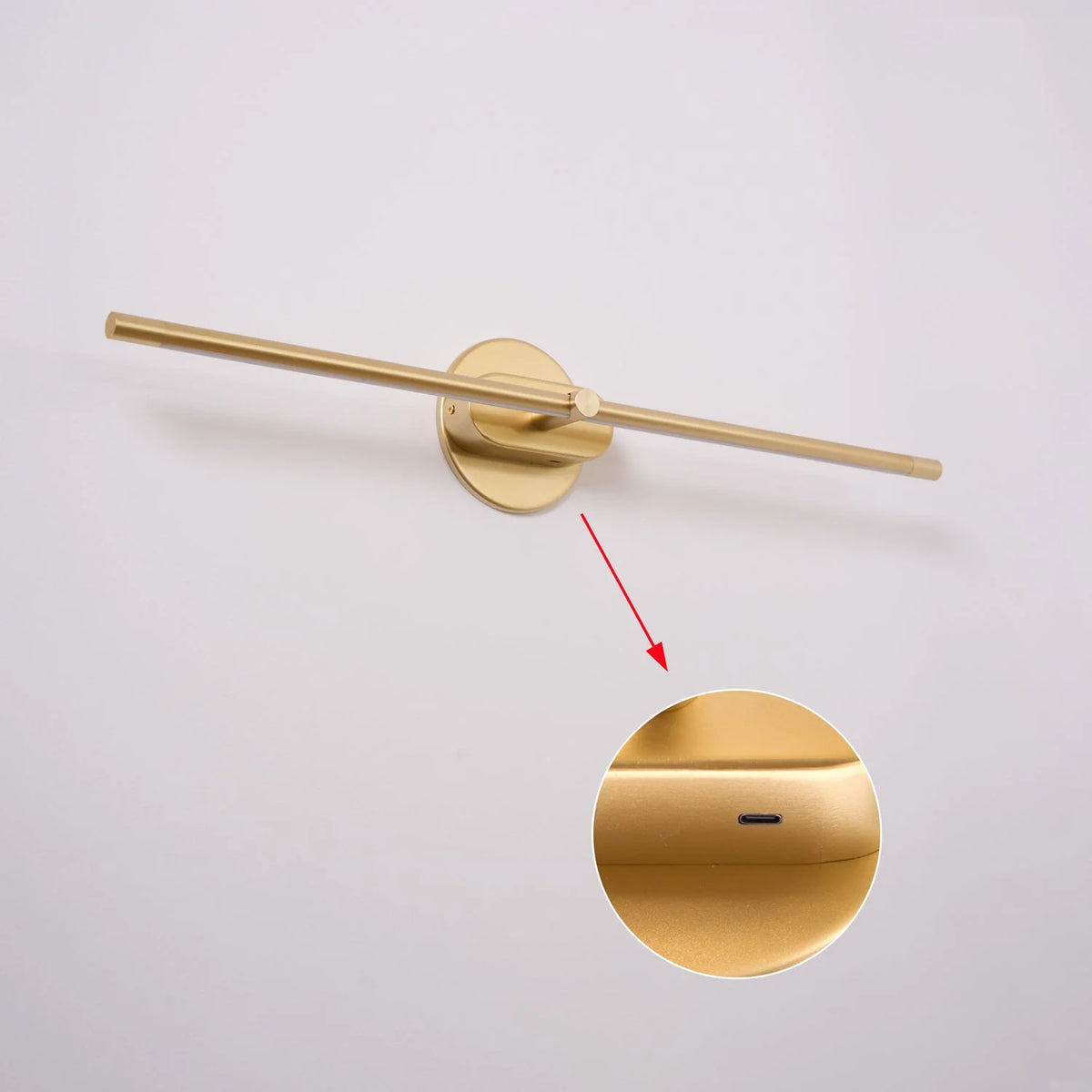 Wall Sconce Slim USB Rechargeable 3-Color Dimmable LED