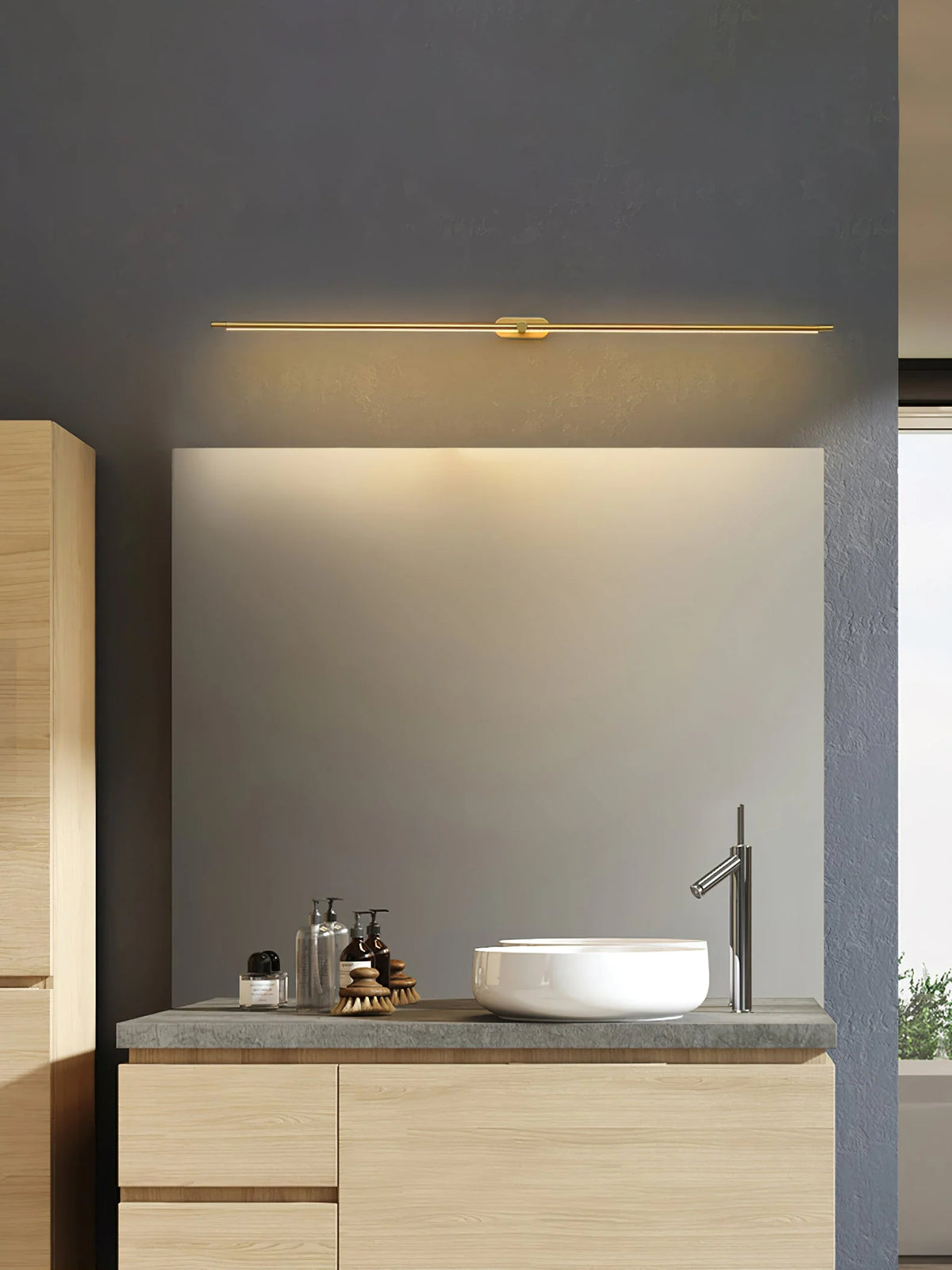 Wall Sconce Slim USB Rechargeable 3-Color Dimmable LED