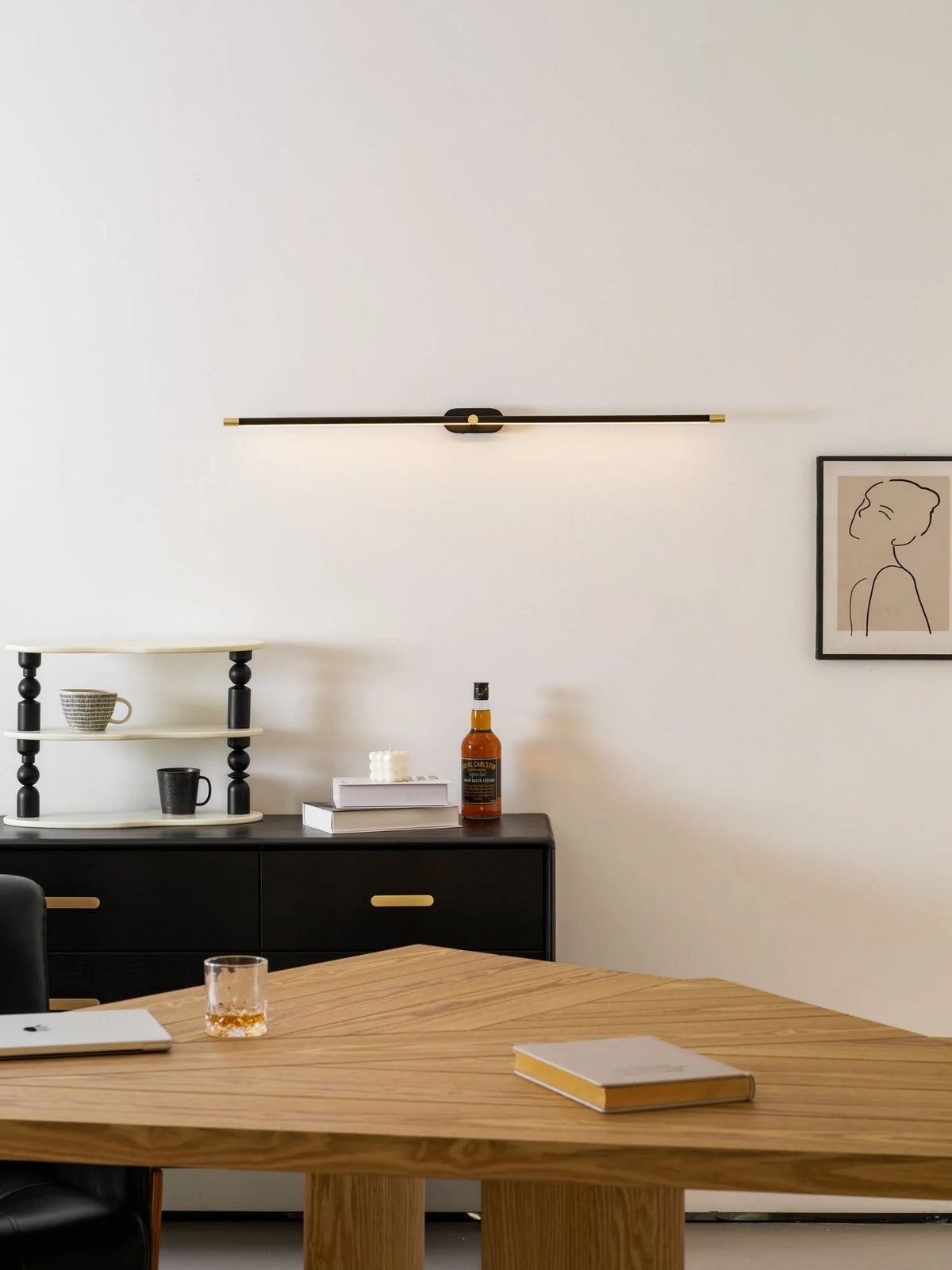 Wall Sconce Slim USB Rechargeable 3-Color Dimmable LED