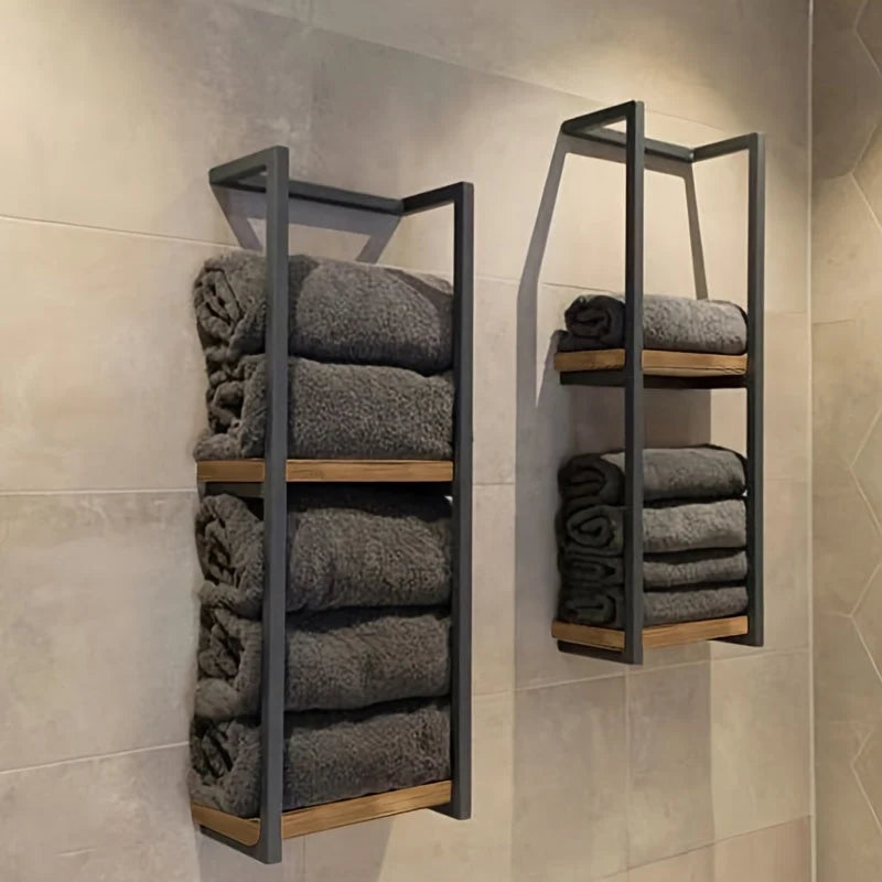 Wall Towel Holder Vertical Ventilated Space-Saving