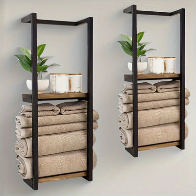 Wall Towel Holder Vertical Ventilated Space-Saving